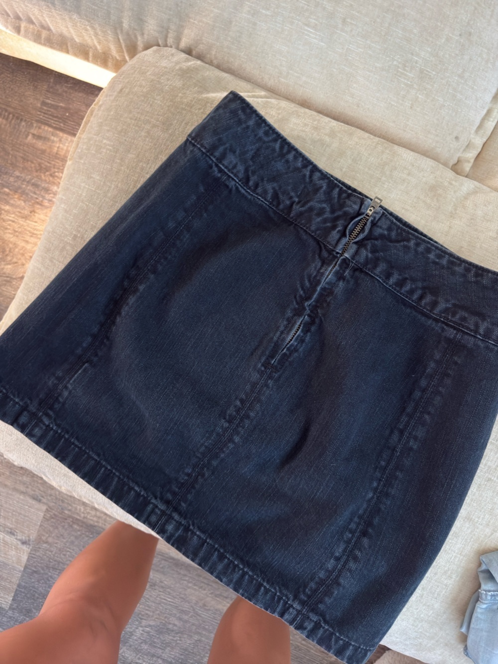 Free People - Women’s Black Denim Skirt - Picture 4 of 5
